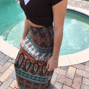 Bohemian style Ambiance apparel brand maxi skirt